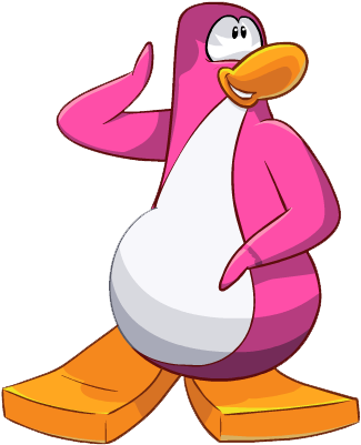 Hey Guys,i Decided To Make Cutouts So Here They Are - Pink Penguin Club Penguin (327x412)