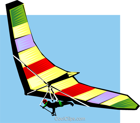 Asa Delta Livre De Direitos Vetores Clip Art Ilustração - Clip Art (480x424)