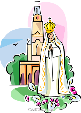 Religious Icon Our Lady Of Fatima Royalty Free Vector - Olive Oil Clip Art (347x480)