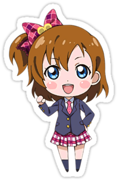 Love Live Chibi School Uniforms - Chibi School Girl Png (375x360)