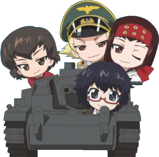 Saemonza - Girls Und Panzer Chibi Tank Gif (580x550)