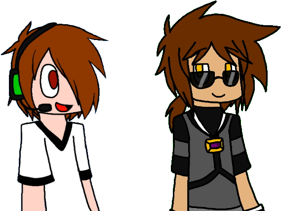Anime Boy Clipart Minecraft - Skydoesminecraft And Deadlox Fan Art (800x480)