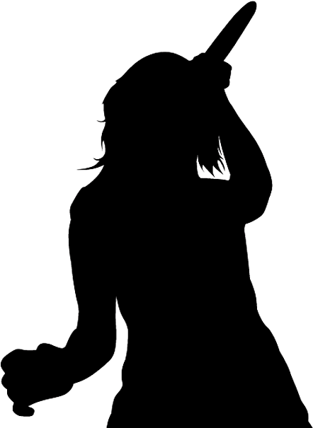 Musical Note Concert Clip Art - Male Rock Singer Silhouette (461x605)