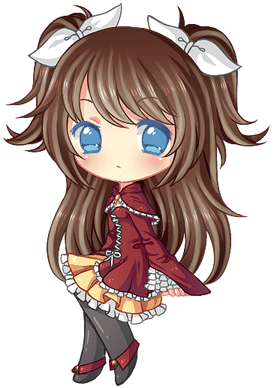 Brown Hair Anime Girl Animation - Anime Girl Gif Transparent (298x419)