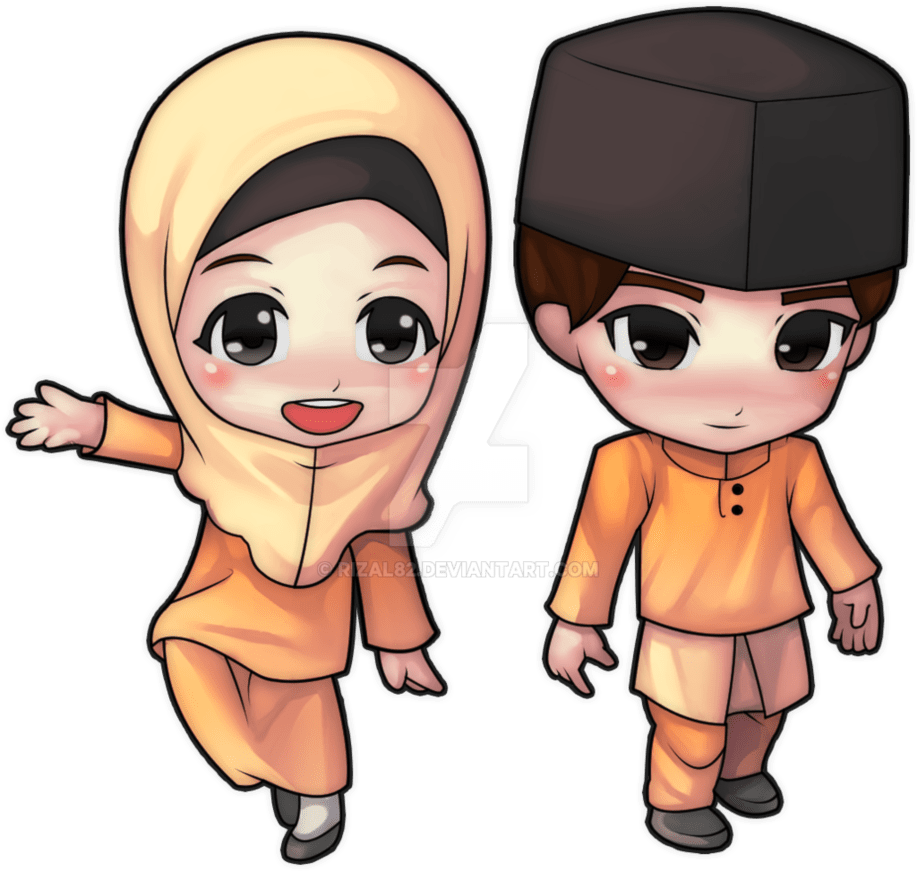 Hari Raya Cartoon Png (917x871)