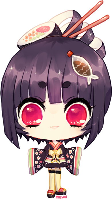 Anime Chibi Clothes Download - Anime Sushi Girl (541x717)
