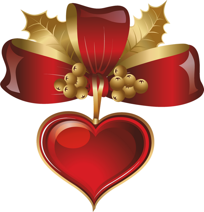 Яндекс - Фотки - Christmas Heart Clip Art (670x697)