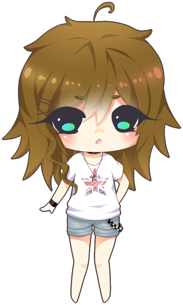 Cute Chibi Girl Brown Hair - Chibi Girl With Brown Hair (716x1116)