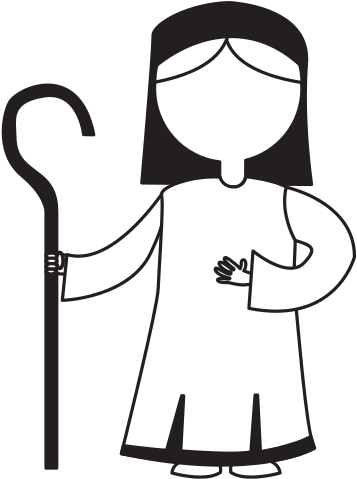 Faceless Shepherd Character - Manger (550x550)