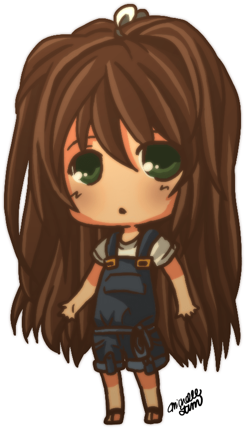 Brown Hair Chibi Girl (700x950)
