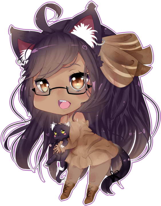 Black Skinned Chibi Anime Girls (600x751)