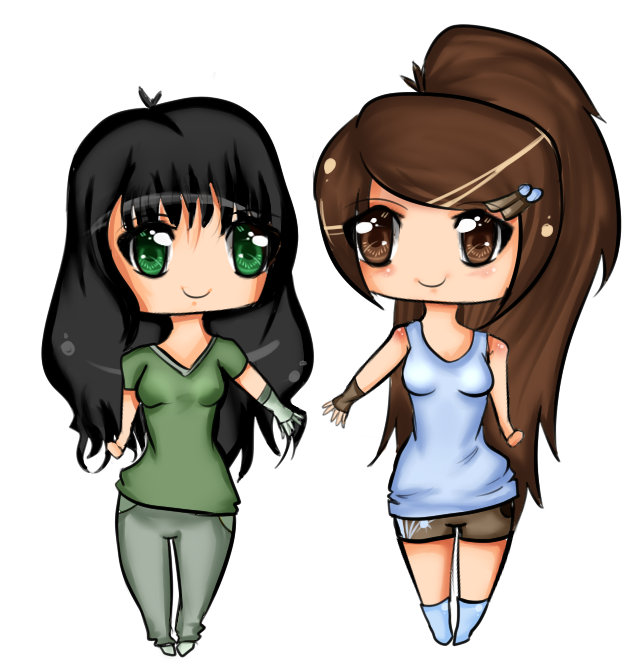 Two Adoptable Chibi Girls By Yas Mi Ne On Deviantart - Two Adoptable Chibi Girls By Yas Mi Ne On Deviantart (686x691)