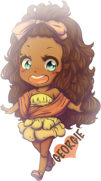 Georgie - Dark Skin Chibi Girl (600x623)