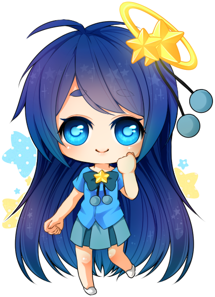 [at] For Space-bunnies - Anime Chibi Space Png (425x587)