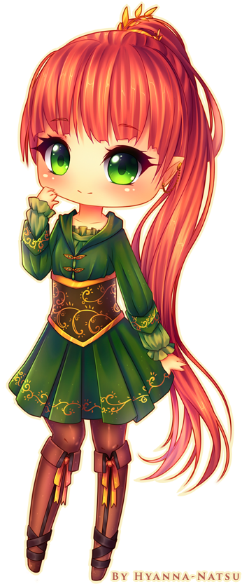 Chibi Softshading Style To Ladymidnightsolace Woaahh - Chibi Anime Elf Girl (371x838)