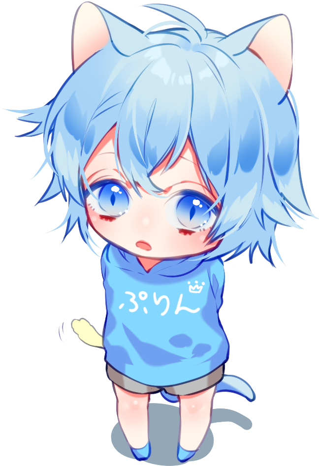 Fishing Clipart Anime Boy - Anime Cat Boy Chibi (840x1231)