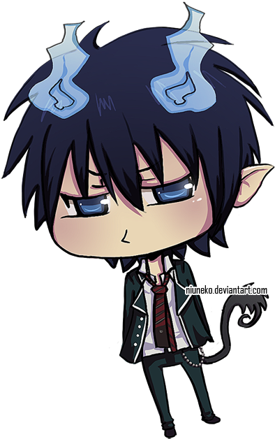 Chibi Rin Okumura By Niuneko On Deviantart - Cartoon (600x720)