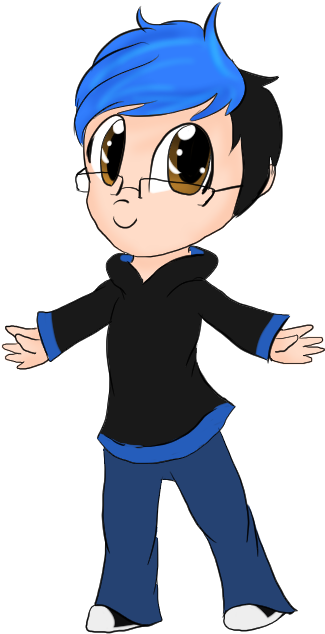 Markiplier Blue By Darkdreamingblossom On Deviantart - Digital Art (516x687)