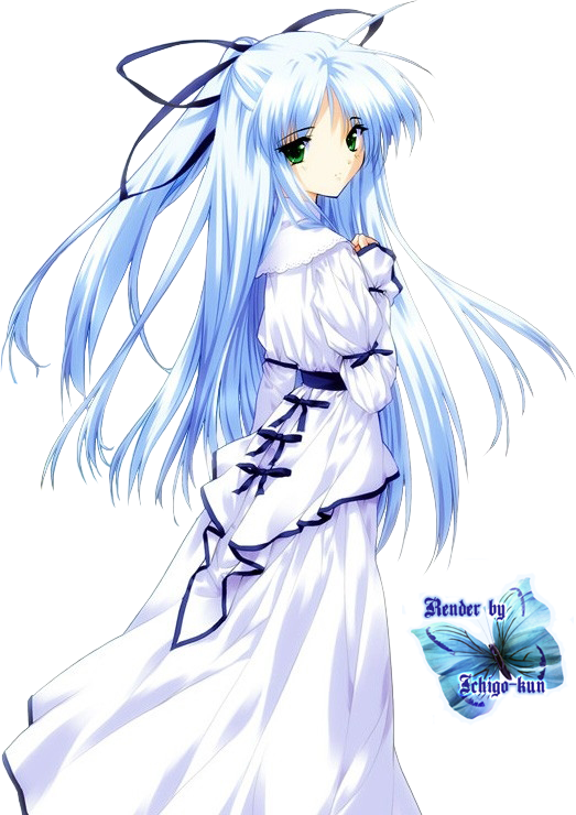 Anime Girl With White Hair (523x740)