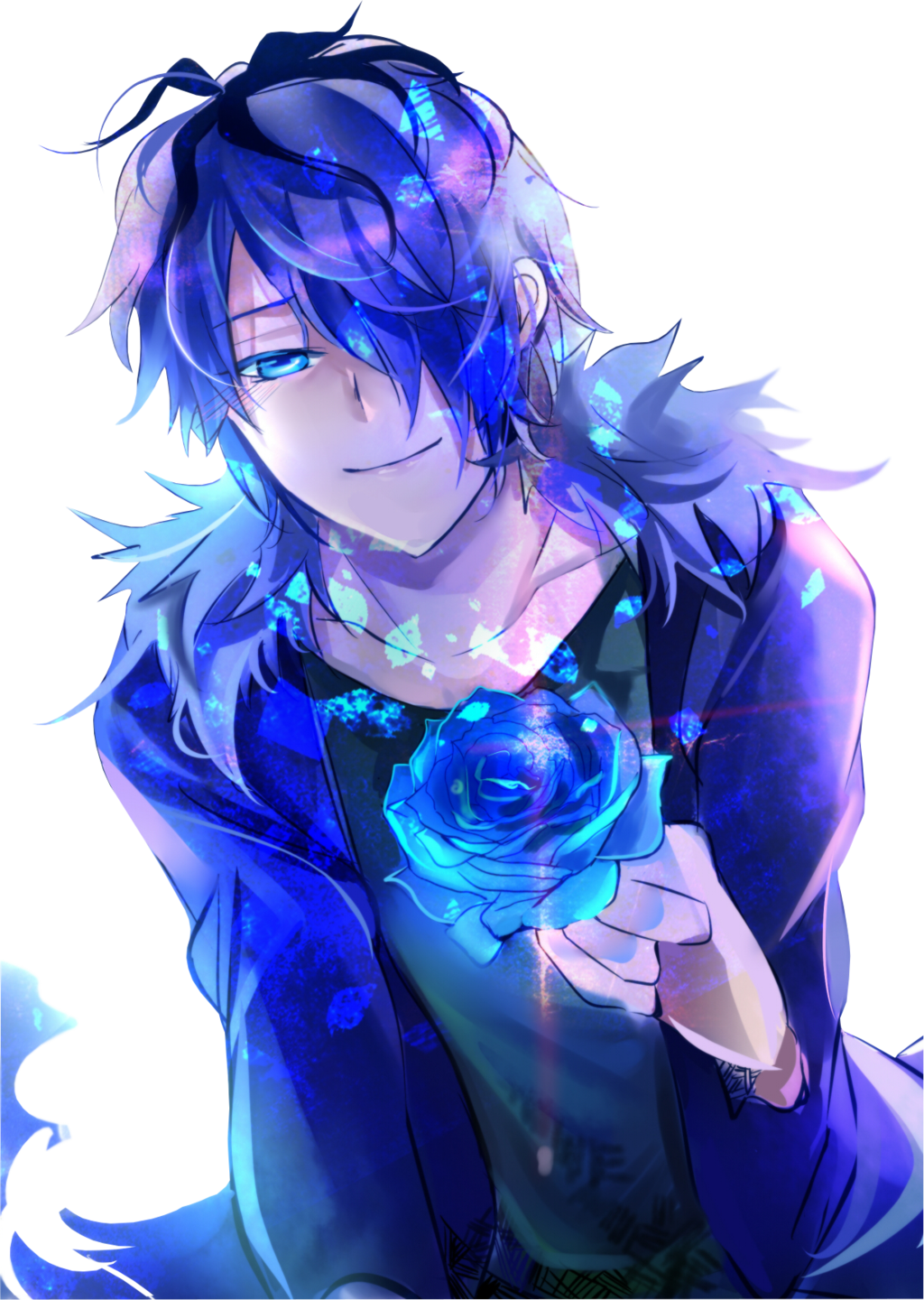 Cute Blue Bonnie By Crystaljaeger Cute Blue Bonnie - Anime Boy Blue Hair (1024x1440)