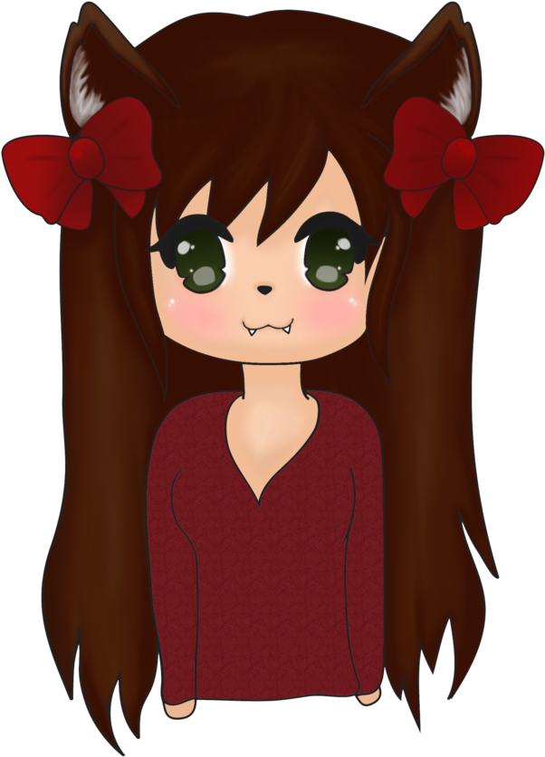 Fox Chibi Girl By Sammiechanx - Brown Haired Dog Girl Chibi (800x909)