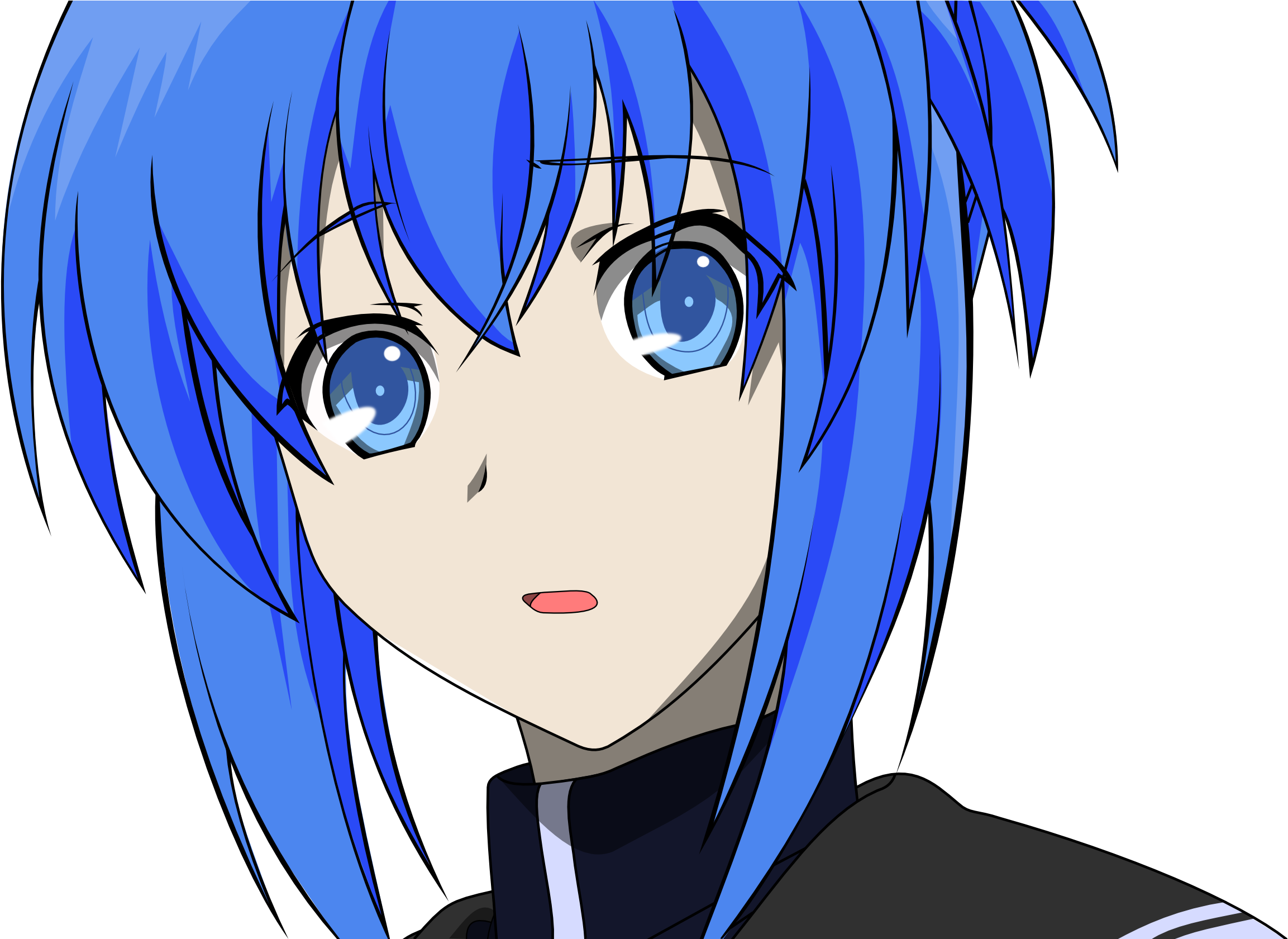 Blue Hair Kampfer Anime Hd Wallpaper Anime Manga 394117 - Schlüsselanhänger Anime Kampfer Girl Blue Hair Look (2987x1680)