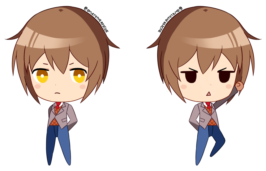 Coincidentally Popular Depictions Of The Protagonist - Doki Doki Literature Club Protagonist (900x687)