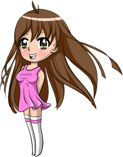 Cute Little Chibi Girl Colored By Rosebugdesigns - Cute Girls Animation Png (1024x768)