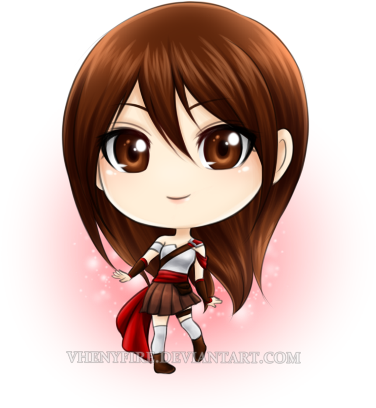 Chibi Girl With Brown Hair Pictures - Cartoon (894x894)