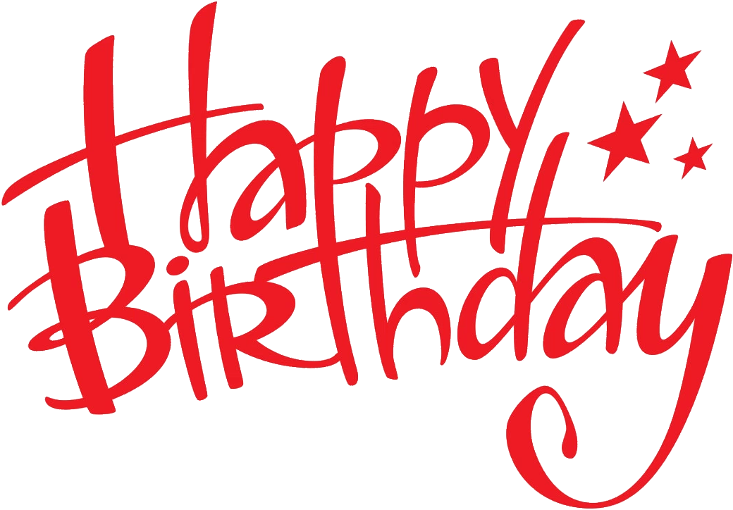 Birthday Cake Clip Art - Happy Birthday Stylish Text (1260x945)
