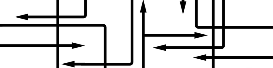 Black Lines With Arrow Ends Interconnecting - Marketing (880x220)