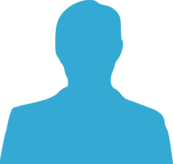 Turquoise Anonymous Man Clip Art At Clkercom Vector - Person Silhouette Blue (600x568)