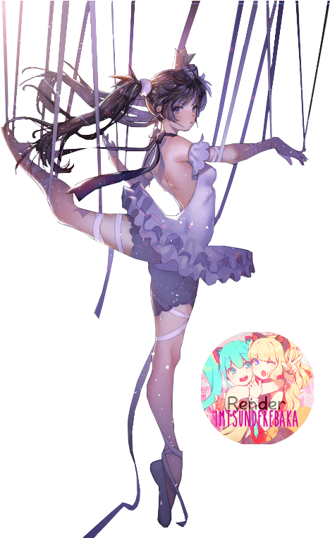 Girl Render - Anime Ballerina (500x761)