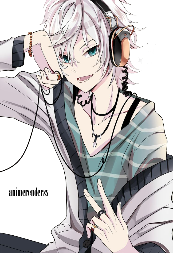 Anime Render 62 By Animerenderss On Deviantart - Anime Boy With Headphones (736x1078)