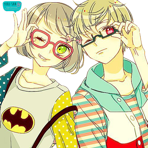 Girl And Boy Anime By Momo-honey - Anime Girl And Boy - (500x500) Png  Clipart Download