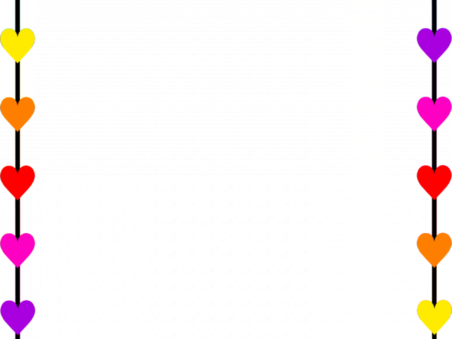 Music Border Clipart - Heart Border (640x480)