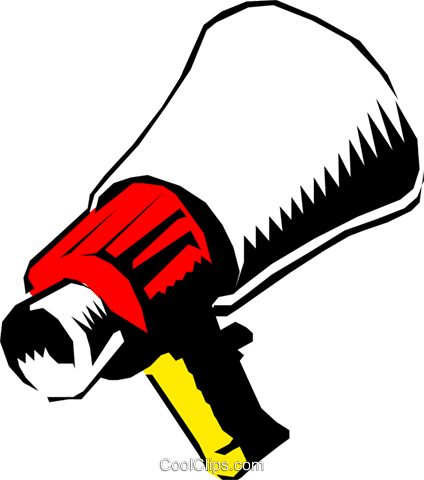 Megaphone Royalty Free Vector Clip Art Illustration - Clip Art (424x480)