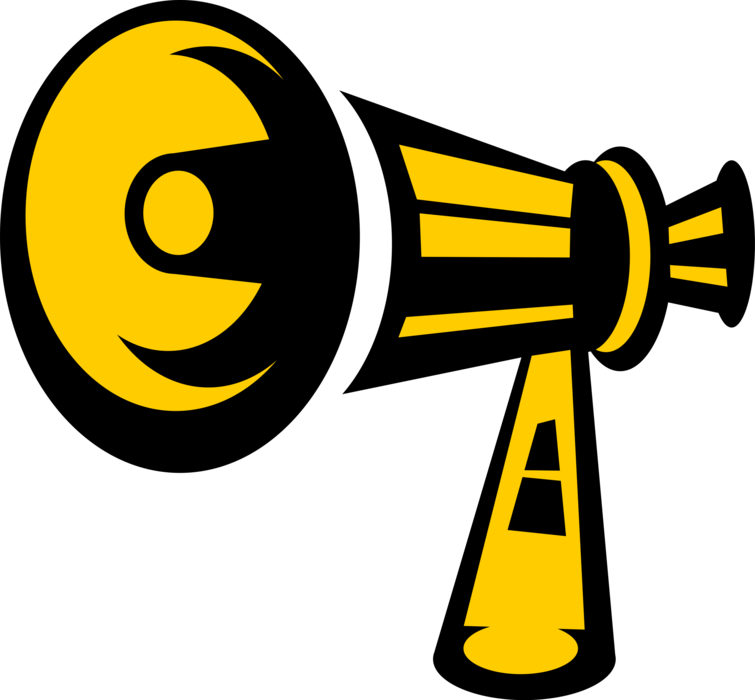 Vector Illustration Of Megaphone Or Bullhorn To Amplify - Vector Illustration Of Megaphone Or Bullhorn To Amplify (755x700)