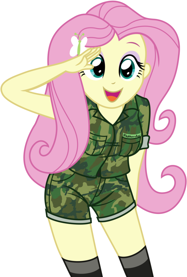 You Can Click Above To Reveal The Image Just This Once, - Fluttershy Soldier (862x1024)
