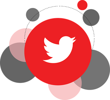 Twitter Website Icon Symbol Sign Logo Butt - Twitter Logo Red Png (374x340)