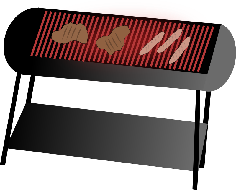 Pin Grill Clipart - Bbq Grill Vector Png (933x750)