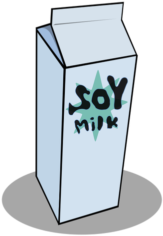 Soy Milk Carton - Soy Milk Clipart (353x500)