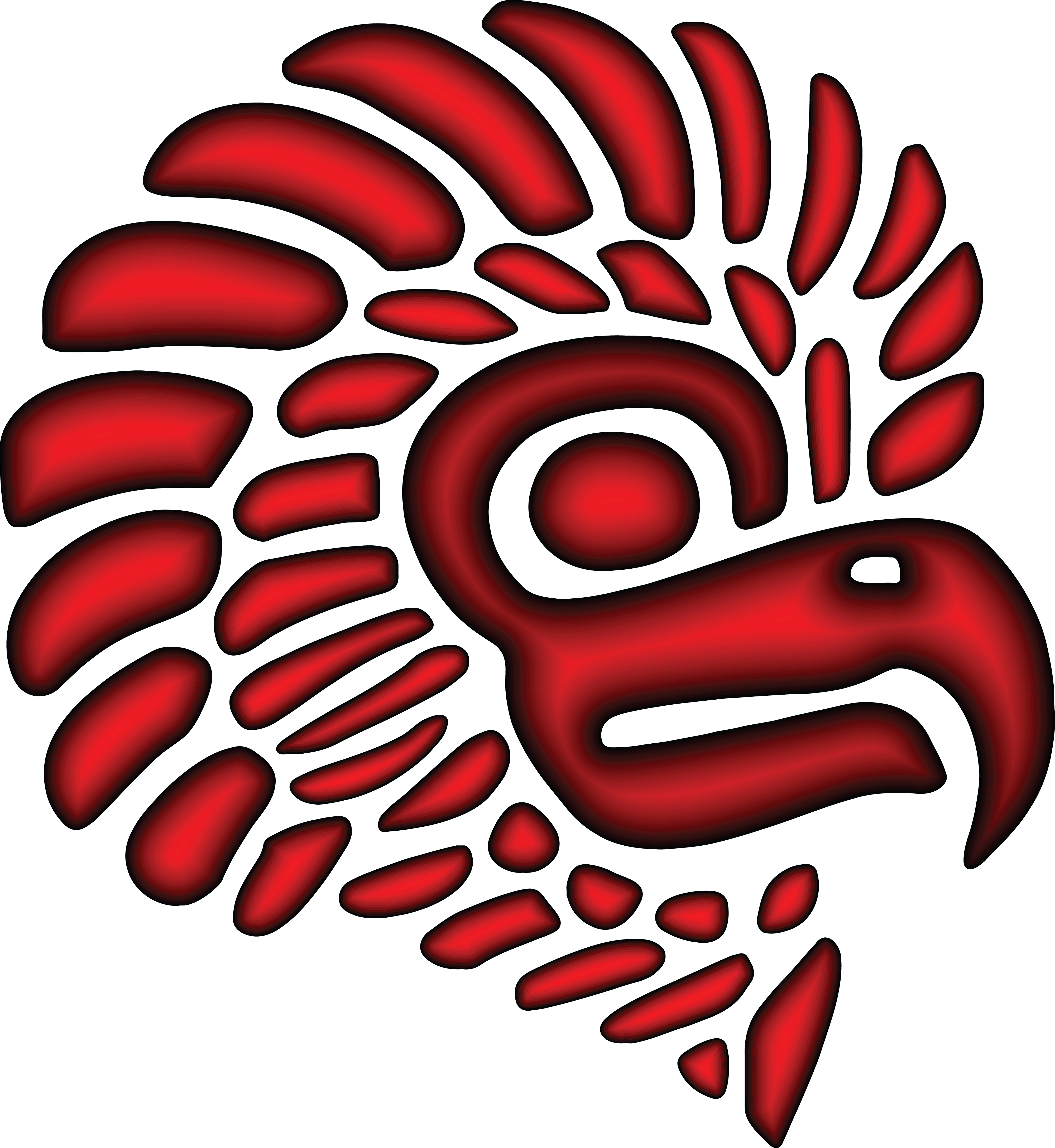 Free Clipart Of A Red Mexican Eagle Mascot Head - No One Writes To The Colonel (4000x4355)