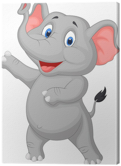 Obraz Na Płótnie Cute Cartoon Słoń Prezentacji • Pixers® - Elephant Holding Sign (400x400)