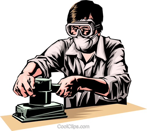 Carpenter With Sander Royalty Free Vector Clip Art - Normatividad Y La Seguridad E Higiene (480x426)