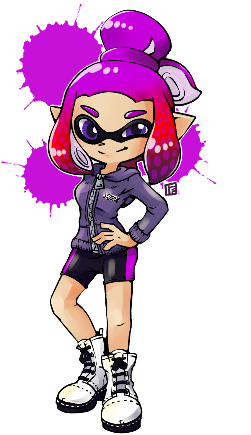 Drew My Splatsona Again - Cartoon (1280x1598)