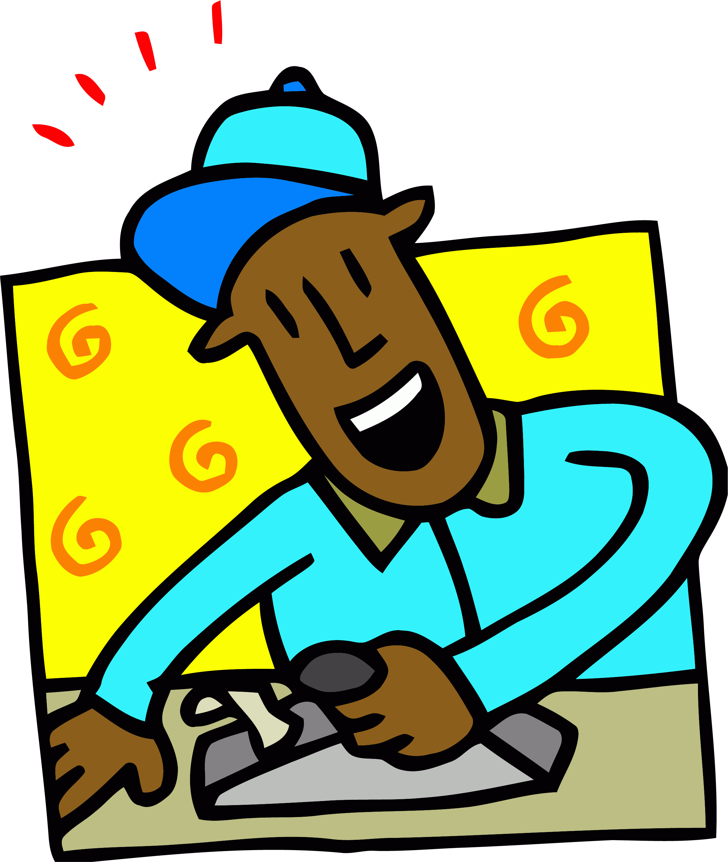 Carpenter Happy Work Clipart Png - نجار (2329x2758)