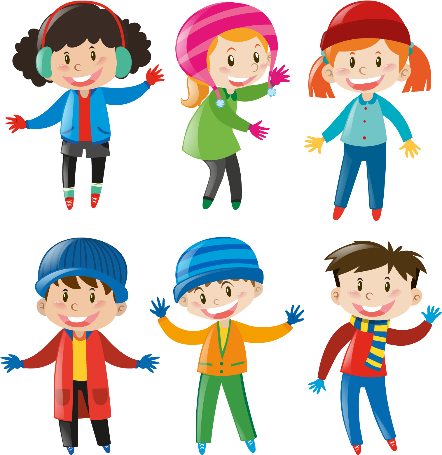 Winter Clothing Stock Illustration Stock Photography - Niños Ropa De Invierno Dibujos (1600x1600)