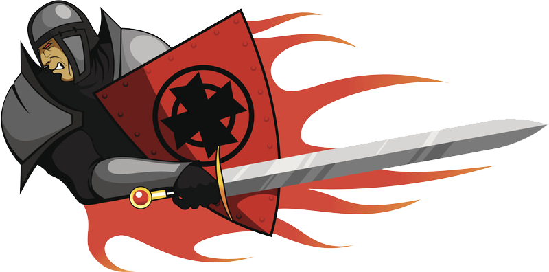 Sword Knight Clip Art - Emblem (800x396)