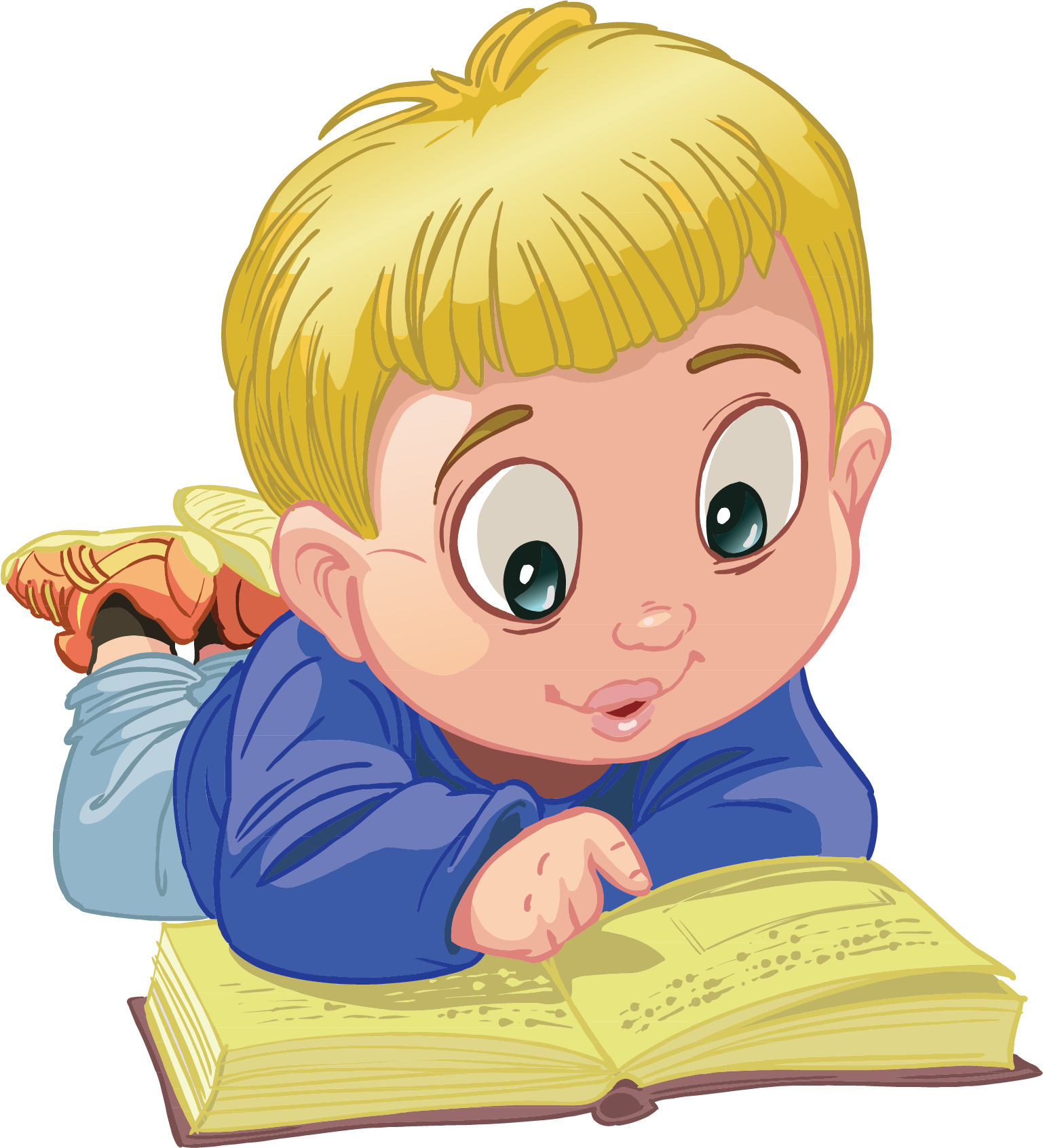 Дети с книгами рисунок